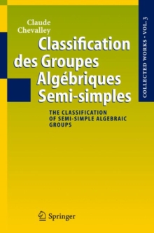 Image for Classification DES Groupes Algebriques Semi-Simples