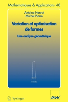 Image for Variation et optimisation de formes : Une analyse geometrique