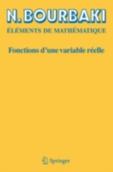 Image for Fonctions d'une variable reelle: Theorie elementaire