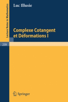 Image for Complexe Cotangent et Deformations I