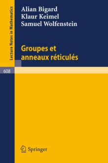 Image for Groupes Et Anneaux Reticules