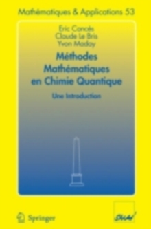 Image for Methodes mathematiques en chimie quantique. Une introduction