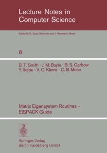 Image for Matrix Eigensystem Routines - EISPACK Guide
