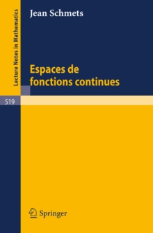 Image for Espaces de fonctions continues