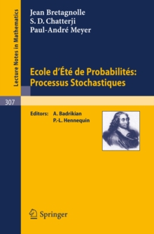 Image for Ecole d'Ete de Probabilites: Processus Stochastiques