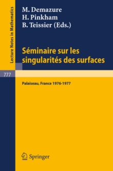 Image for Seminaire Sur Les Singularites Des Surfaces: Centre De Mathematiques De L'ecole Polytechnique, Palaiseau 1976-1977