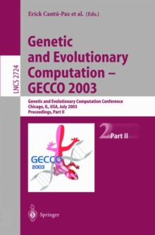 Image for Genetic and Evolutionary Computation — GECCO 2003
