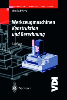 Image for Werkzeugmaschinen - Konstruktion Und Berechnung