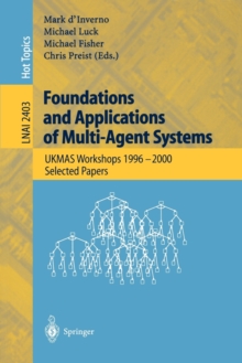 Image for Foundations and Applications of Multi-Agent Systems