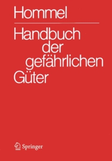 Image for Handbuch Der Gefahrlichen Guter. Gesamtwerk : Erlauterungen I Und Synonymliste. Erlauterungen II. Merkblatter 1-2708. Transport- Und Gefahrenklassen Neu. Hommel Interaktiv - CD-Rom V 6.0 (Einzelplatzv