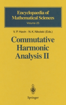 Image for Commutative Harmonic Analysis II