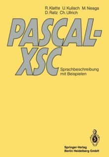Image for PASCAL-XSC : Sprachbeschreibung mit Beispielen