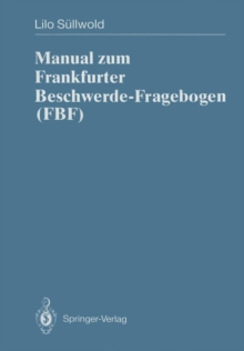 Image for Manual zum Frankfurter Beschwerde-Fragebogen (FBF)
