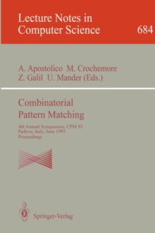 Image for Combinatorial Pattern Matching