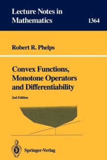 Image for Convex Functions, Monotone Operators and Differentiability
