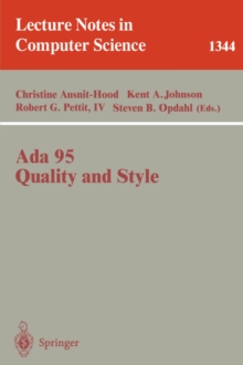 Image for Ada 95, Quality and Style : Guidelines for Professional Programmers