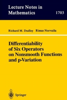 Differentiability of Six Operators on Nonsmooth Functions and p-Variation