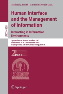 Image for Human Interface and the Management of Information. Interacting in Information Environments