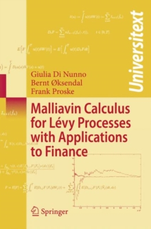 Image for Malliavin calculus for levy processes with applications to finance