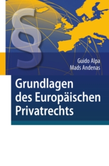 Image for Grundlagen des Europaischen Privatrechts