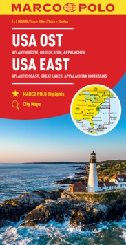 USA East Marco Polo Map: Atlantic Coast, Great Lakes and Appalachian Mountains