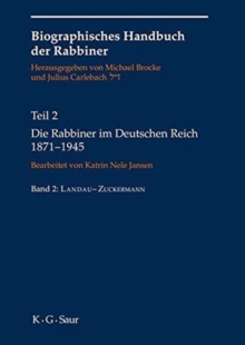 Image for Die Rabbiner Im Deutschen Reich 1871-1945
