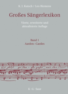 Image for Grosses Sangerlexikon