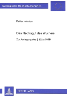 Image for Das Rechtsgut Des Wuchers