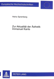 Image for Zur Aktualitat Der Asthetik Immanuel Kants