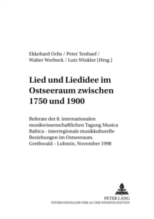 Lied Und Liedidee Im Ostseeraum Zwischen 1750 Und 1900