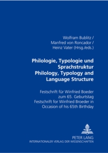 Image for Philologie, Typologie Und Sprachstruktur Philology, Typology and Language Structure