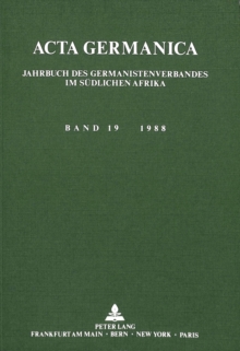 Acta Germanica. Bd. 19, 1988