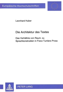 Image for Die Architektur des Textes