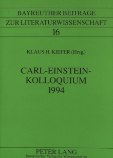 Carl-Einstein-Kolloquium 1994