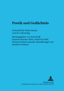 Image for Poetik Und Gedaechtnis