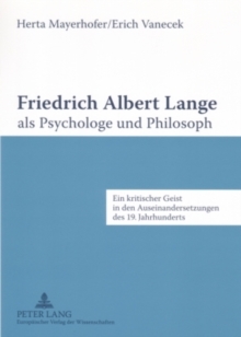 Image for Friedrich Albert Lange ALS Psychologe Und Philosoph
