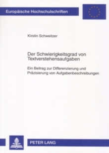 Image for Der Schwierigkeitsgrad Von Textverstehensaufgaben