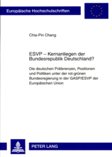 Image for Esvp - Kernanliegen Der Bundesrepublik Deutschland?