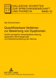 Image for Quantifizierbare Verfahren Zur Bewertung Von Dysphonien