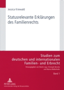 Image for Statusrelevante Erklaerungen Des Familienrechts