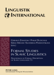 Image for Formal studies in Slavic linguistics  : proceedings of Formal Description of Slavic Languages 7.5