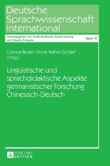 Image for Linguistische Und Sprachdidaktische Aspekte Germanistischer Forschung Chinesisch-Deutsch