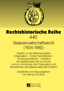 Image for Staatsanwaltschaftsrecht (1934-1982)