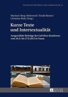 Image for Kurze Texte Und Intertextualitaet