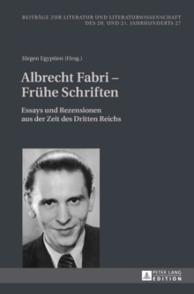 Image for Albrecht Fabri - Fruehe Schriften