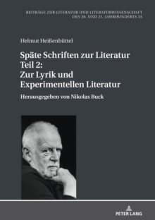 Image for Spaete Schriften zur Literatur. Teil 2