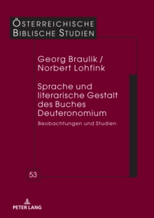 Image for Sprache und literarische Gestalt des Buches Deuteronomium : Beobachtungen und Studien