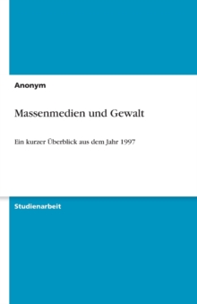 Image for Massenmedien Und Gewalt