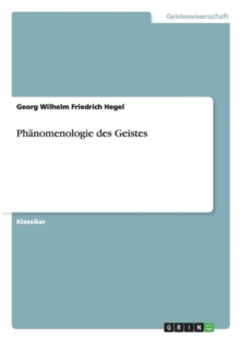 Image for Phanomenologie des Geistes