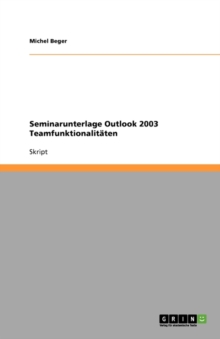 Image for Seminarunterlage Outlook 2003 Teamfunktionalitaten